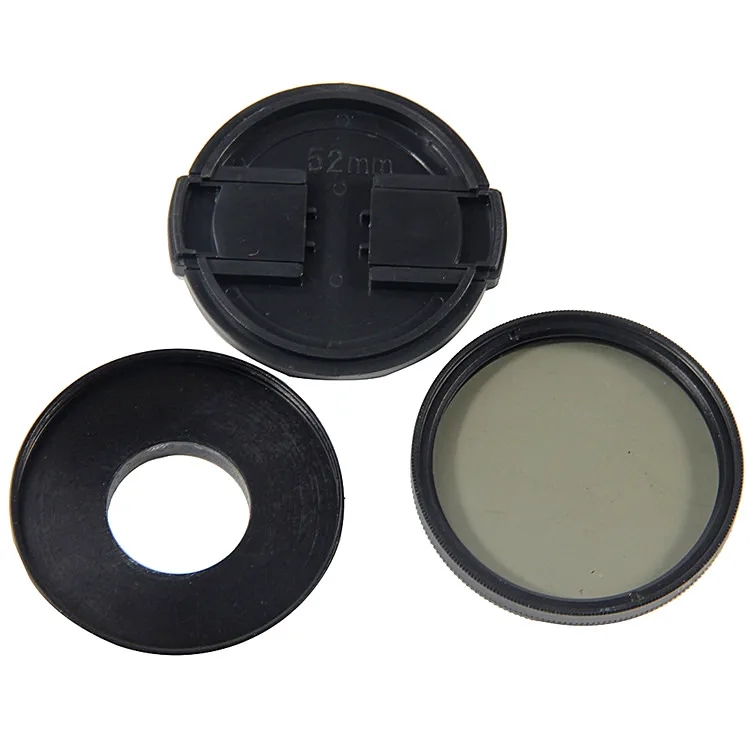 52 мм сплав переходное кольцо+ CPL круговой поляризатор фильтр+ крышка объектива Filtor протектор для Gopro Hero 3/3+/4