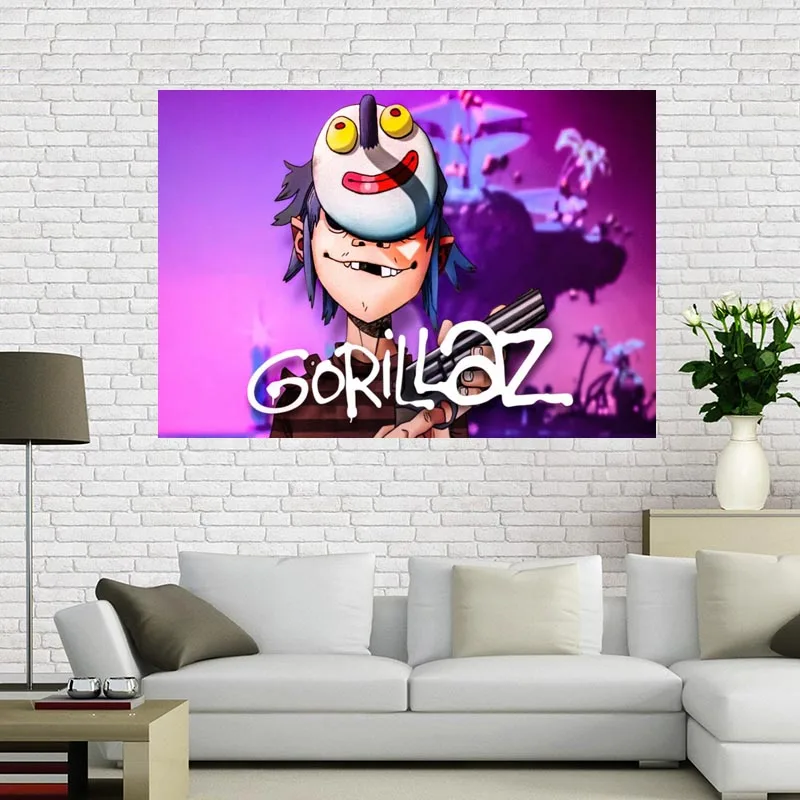 На заказ Gorillaz Печать холст Картина настенный Шелковый постер ткань печать DIY