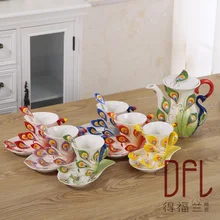 Стиль эмалированная фарфоровая кружка Quik портативный керамический котел, кружка китайский кунг-фу посуда для напитков Путешествия Чайный Набор
