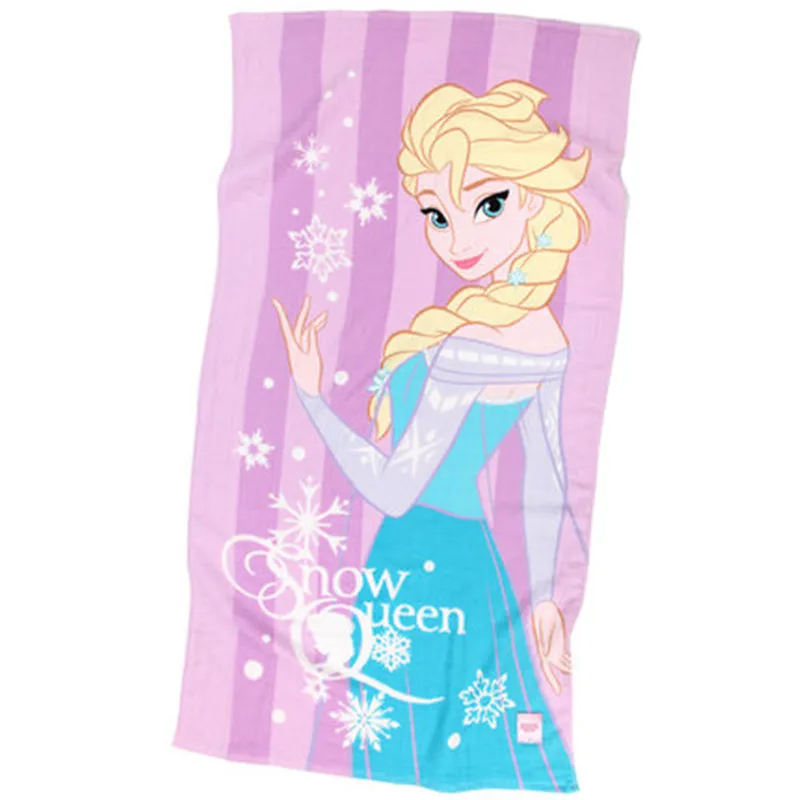 Дисней, Эльза, принцесса, королева, замороженные марлевые банные полотенца для новорожденных и детей, хлопок, детское пляжное полотенце, подарок для девочек - Цвет: Фиолетовый