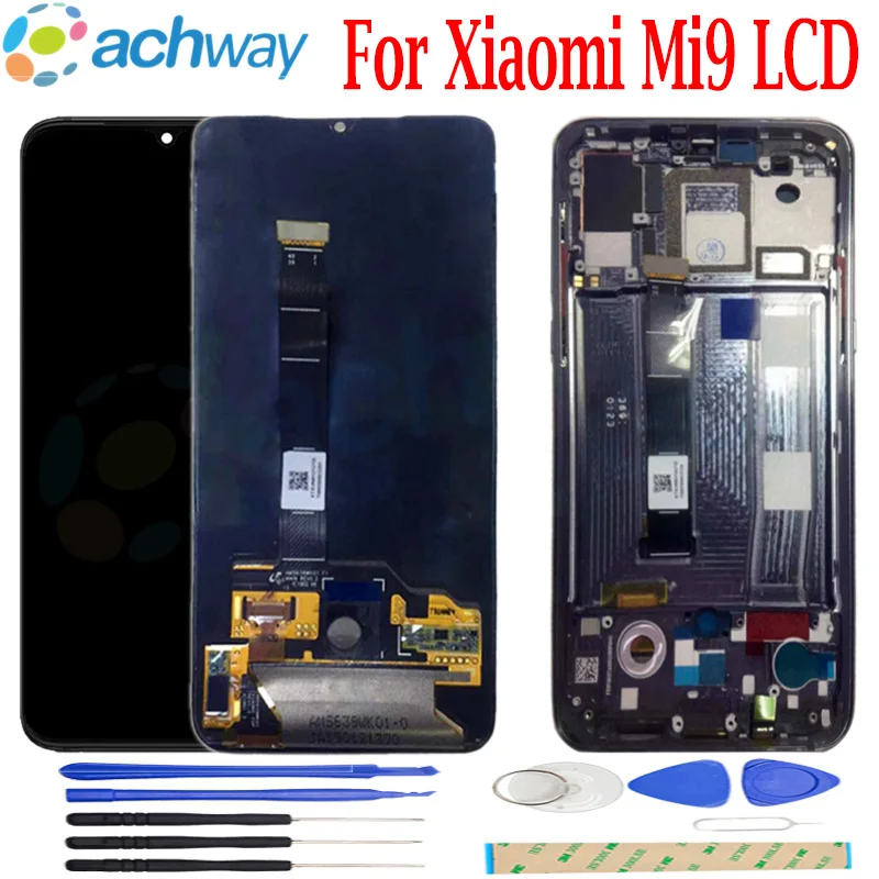 

AMOLED LCD Xiaomi Mi 9 Display Touch Screen Digitizer Assembly Pantalla For Xiaomi Mi 9 LCD With Frame Mi9 Screen Replacement