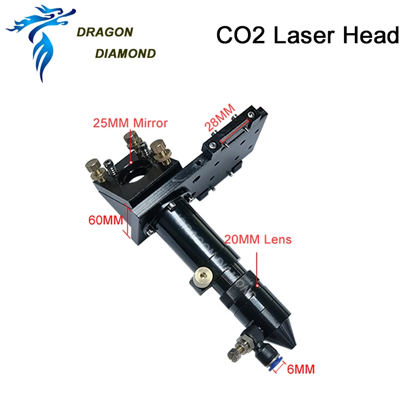 Лазерная головка C типа D20mm FL 50,8 63,5 101,6 набор отражающее зеркальное крепление 25 мм красная точка набор для CO2 лазерная гравировка машина для резки