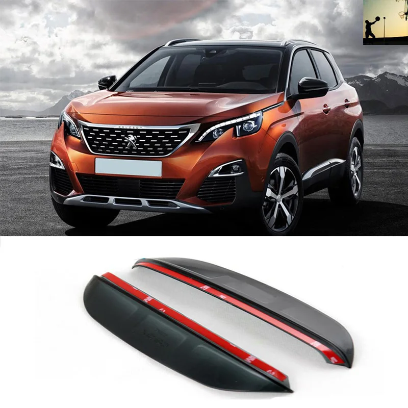 

Car-Styling FOR Peugeot 3008 Rearview Mirror Rain Eyebrow Reflective Mirror Side Mirror Rain Visor Car Styling From 2017