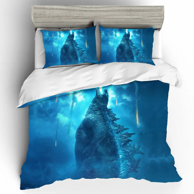 

Prajna Godzilla 3D Bedding Sets Home Textile Single Queen King Size 3D Bedding Set Duvet Cover Bed Sheets Pillowcases Bed Linen