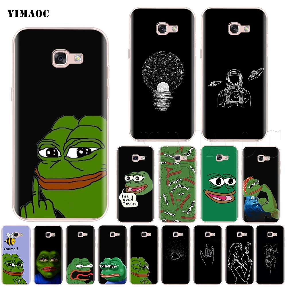 

YIMAOC Pepe the Frog Silicone Case for Samsung Galaxy S7 S8 S9 Edge Plus J3 J5 J7 A5 A6 A8 Note 8 9