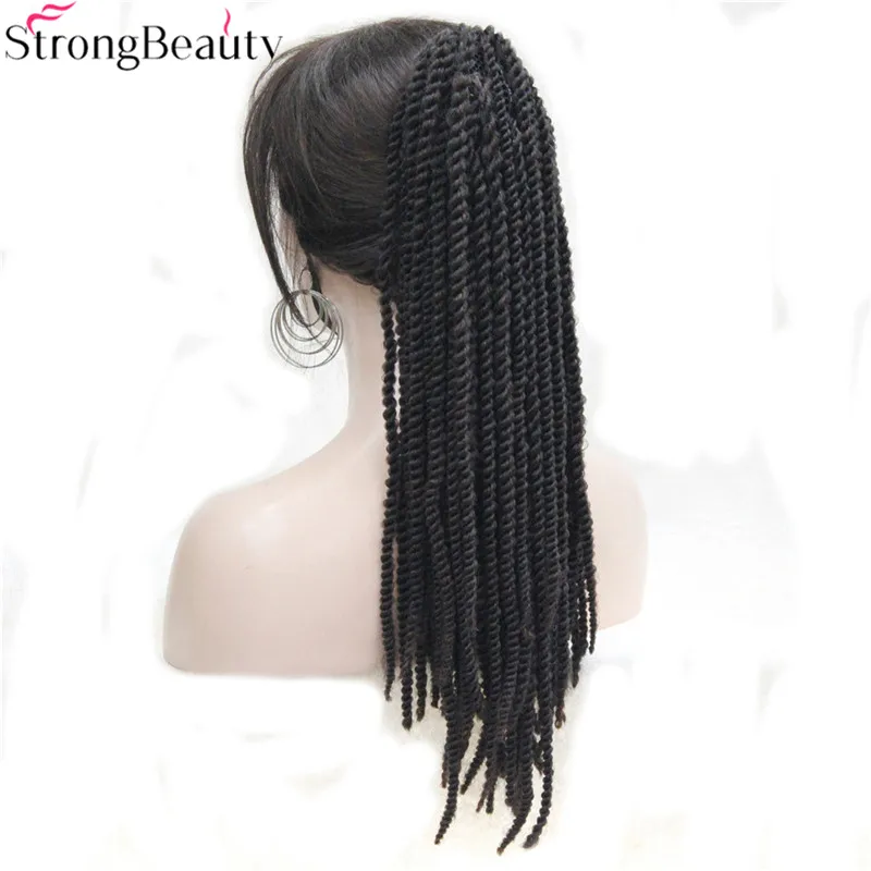 Forte beauté tresses afro américaines tressé queue de cheval