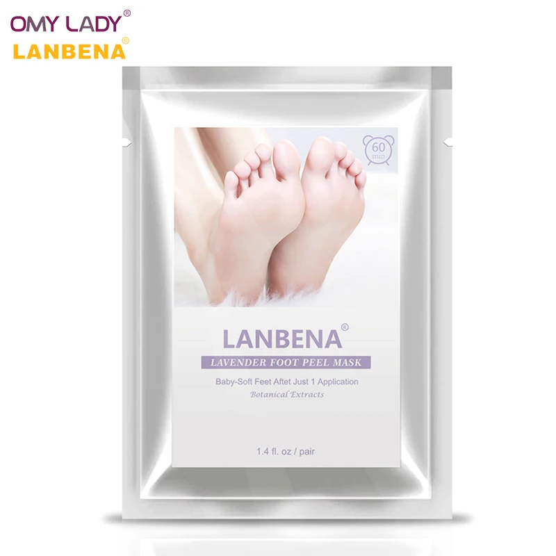OMY LADY LANBENA Лаванда отшелушивающая маска для ног волшебный пилинг кожи омертвевшая