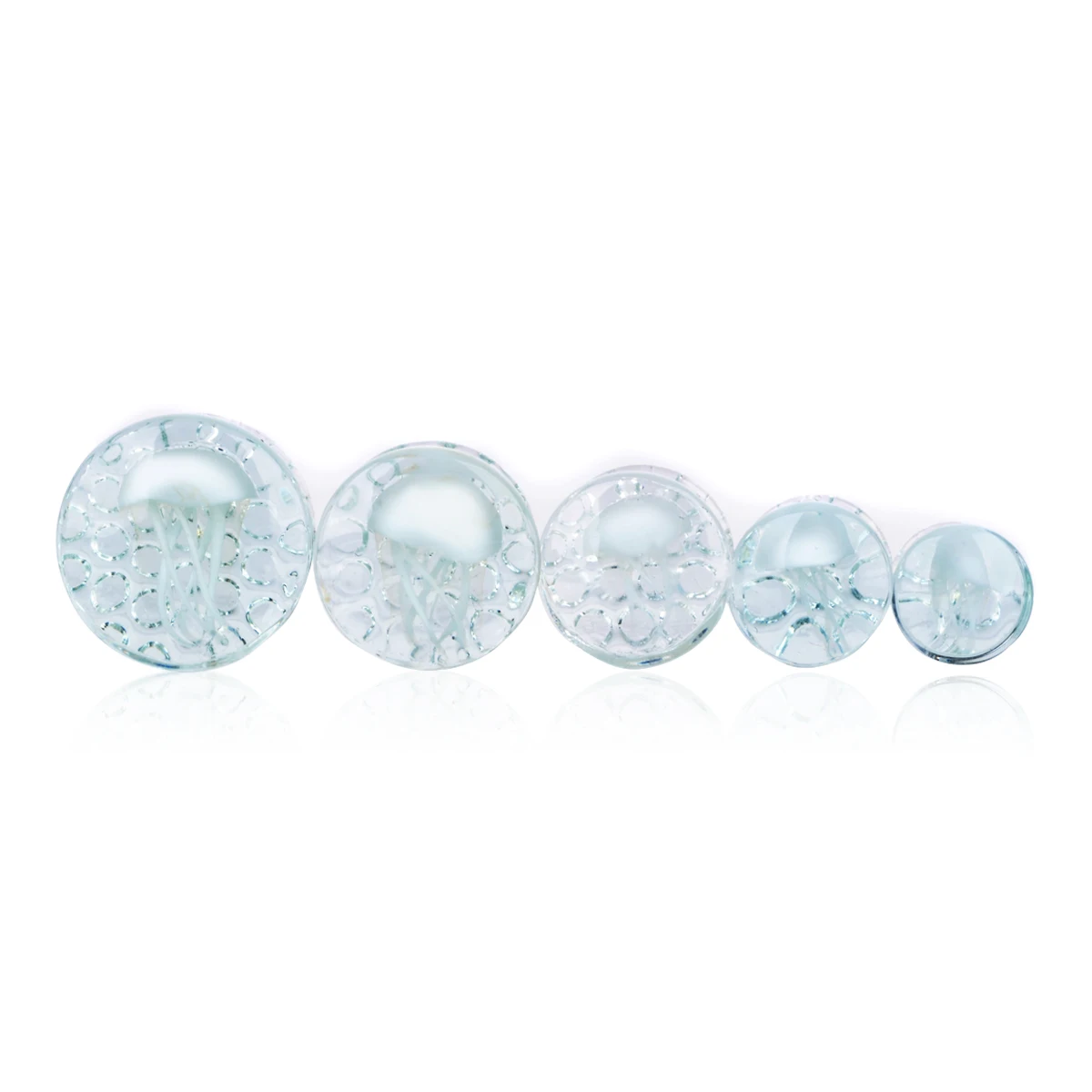 2pcs 8-16mm Green Jellyfish Grass Ear Plug Ocean Double Flared Translucent Bright Ear Gauge Expander Ear Piercing Body Jewelry