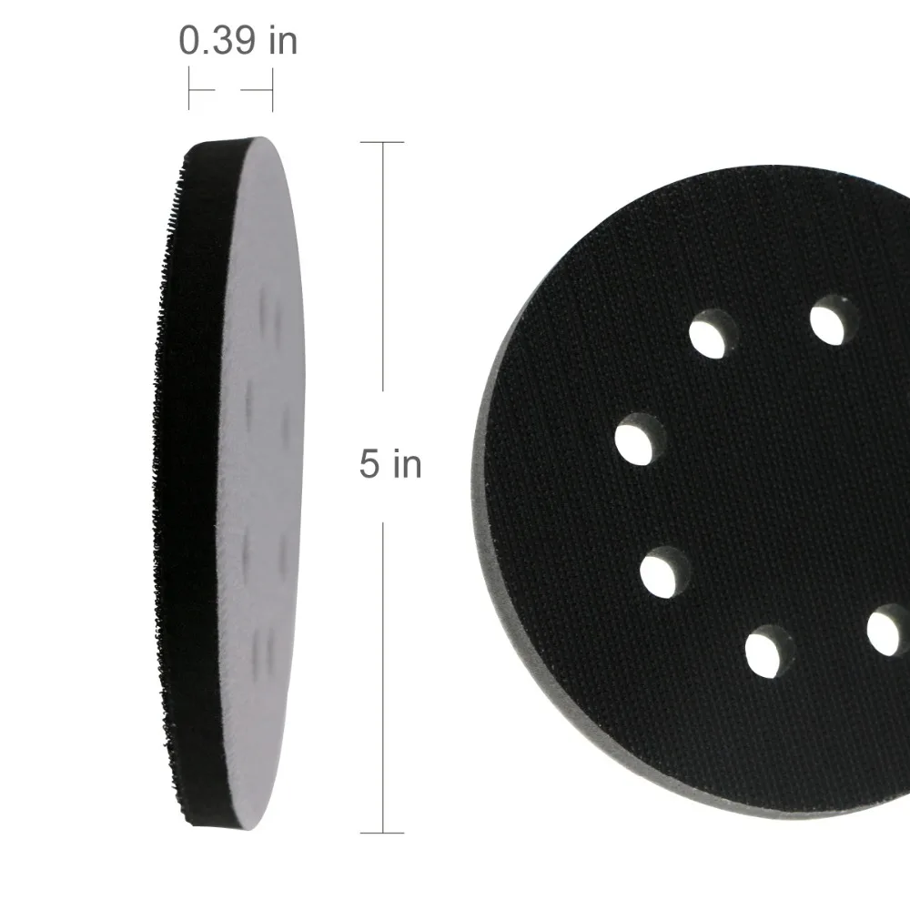 2 шт. 5 дюймов 8 отверстий 125 мм мягкий интерфейс коврик крюк и петля для шлифовальной колодки