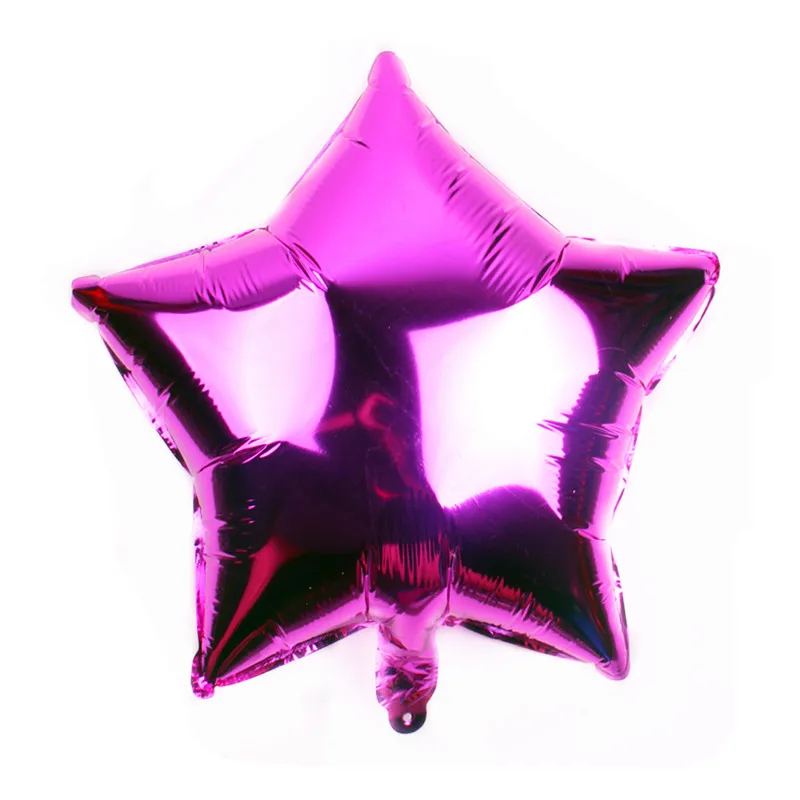 TSZWJ Новинка 18-дюймовые монохромный пятиконечная звезда алюминий воздушный шар для вечерние Украшенные декоративные шары - Цвет: rose red