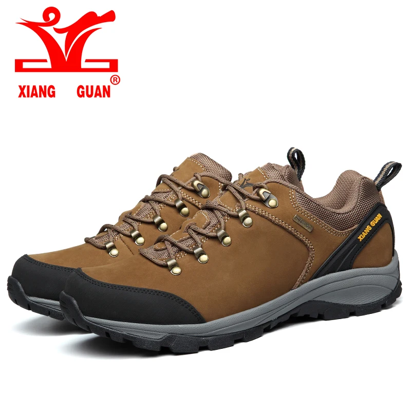 

2017 xiangguan man waterproof hiking shoes Cattlehide Anti-skid Wear resistant breathable fishing outdoor climbing Sneakers