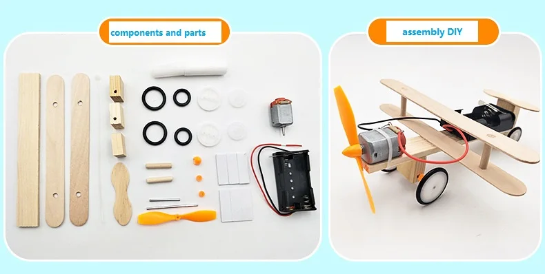  Gliding Plane model Eletric DIY Drone STEAM Glider for Boy and Girl Science Experiment Teaching Aid - 32953721234