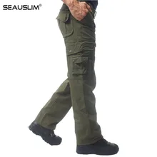 Seauslim тактические брюки-карго военные Стиль несколькими карманами армейская Хлопок Мужской Длинные повседневные штаны мужские Костюмы LQ-TMJ-07