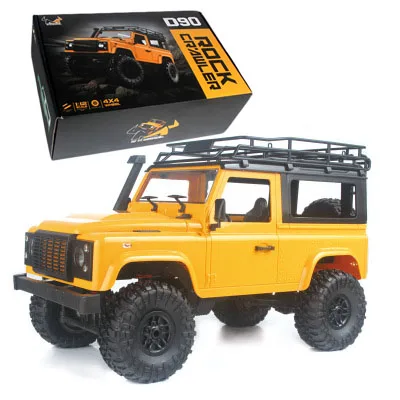 RC автомобиль MN-90 MN-91 RTR MN 1/12 1:12 2,4G 4WD пульт дистанционного управления Автомобили светильник светодиодный Сумки на крыше внедорожный гусеничный автомобиль грузовик игрушки - Цвет: 90 Yellow Retail Box