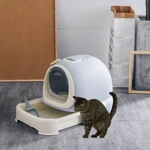 Pets Cat Litter Box Large Cat Toilet Anti-splashing Scoop Free with Drawer Deodorant Training Kit Cat Dog Supplies Rabbit Potty