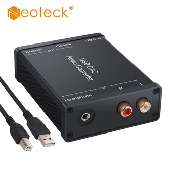 

Neoteck USB DAC Audio Converter USB to Coaxial S/PDIF Converter Digital to Analog Converter Adapter with 3.5mm Headphone Audio