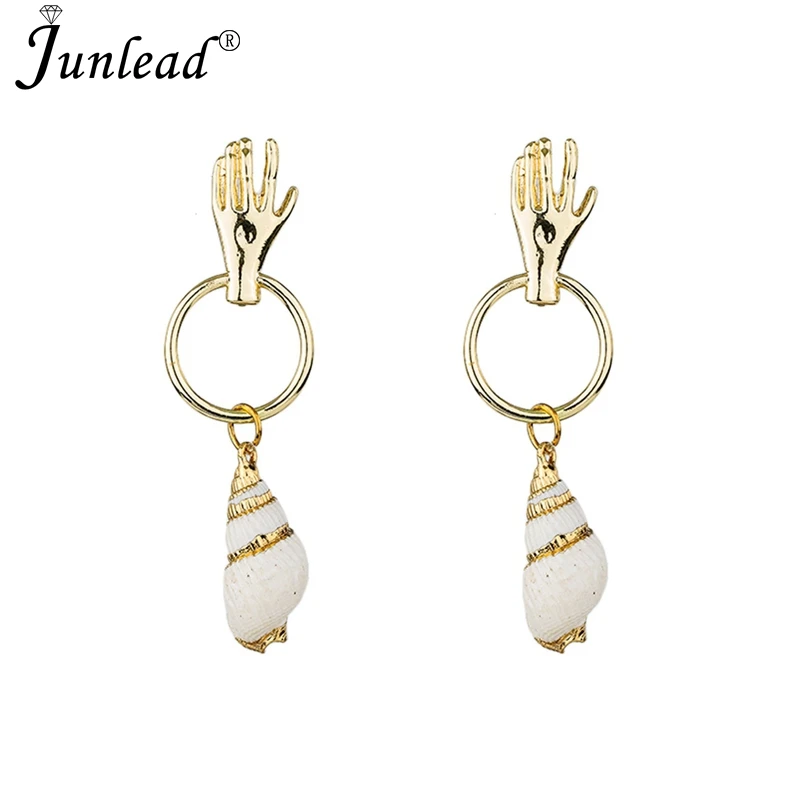 

Fashion Hot Summer Vocation INS Long Boho Large Earrings Pendant Natural Beach Sea Shell conch Drop Earrings For Women Jewelry
