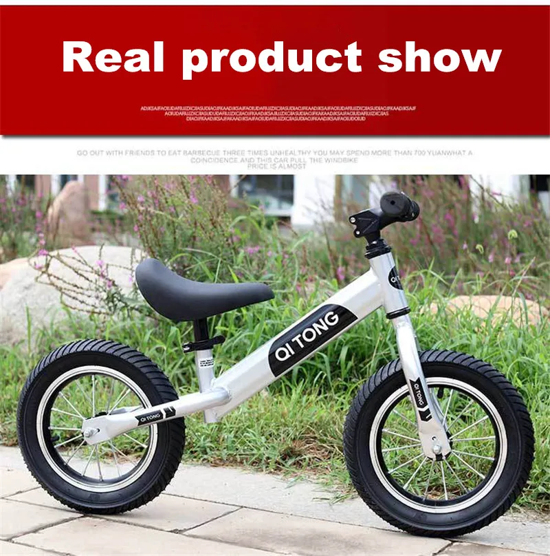 Top Brand New 12 Balance Bike Classic Kids No-Pedal Learn To Ride Pre Bike Pneumatic tire 2 Wheels Push Bicycle For Child (Ages 2-6) 19