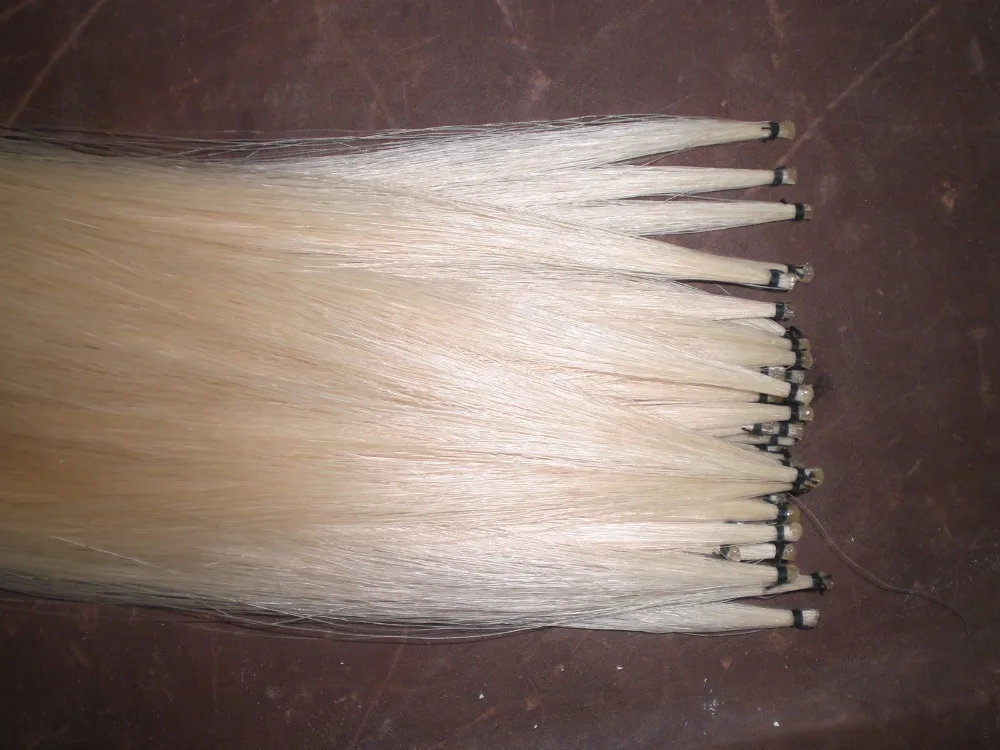 

30 Hanks Violin bow hair(6 black & 6 white) 6 grams/hank, 32 inches length