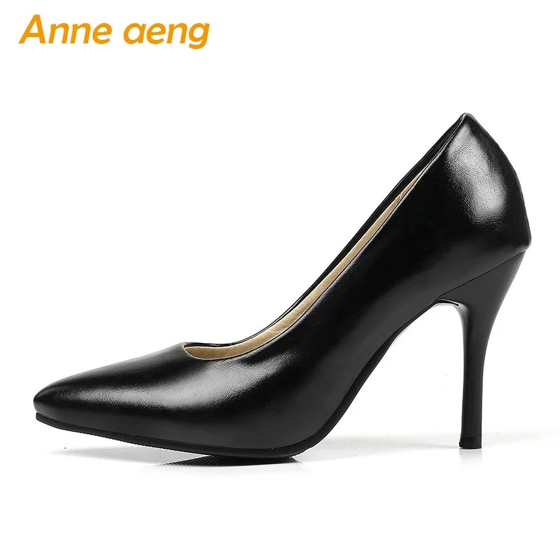 

Spring/Autumn Women Pumps High Thin Heels Pointed Toe Shallow Elegant Sexy Office Ladies Women Shoes Black High Heels Footware
