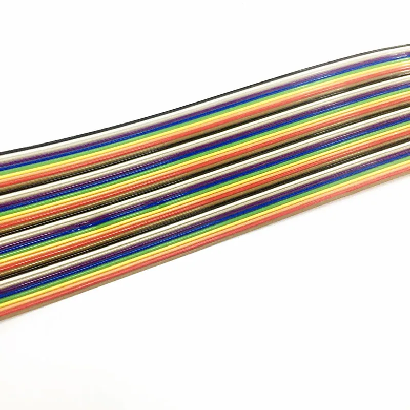 

1M 1.27mm Spacing Pitch 40 WAY 40 Pin Flat Color Rainbow Ribbon Cable Wiring Wire Stranded Conductor For PCB