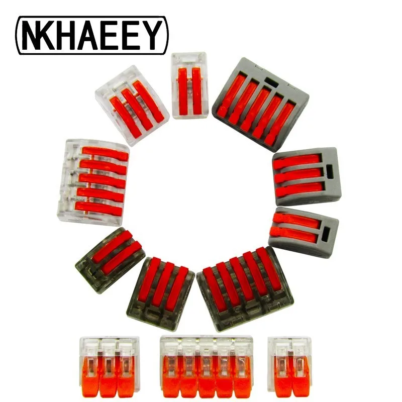 

Free Shipping (20-30pcs/lot) 222 WAGO mini fast wire Connectors,Universal Compact Wiring Connector,push-in Terminal Block