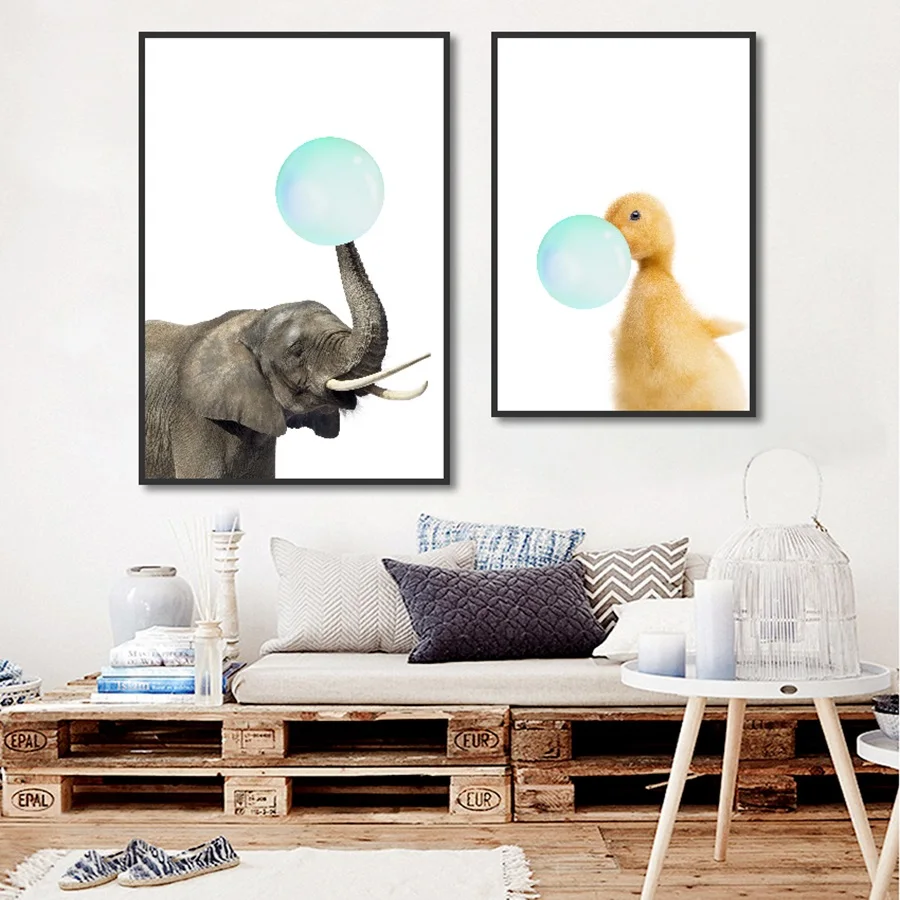 Framed-Zebra-Elephant-Animal-Blowing-Balloon-Paiunting-Nordic-Simple-Small-Fresh-Canvas-Wall-Picture-for-Kid (1)