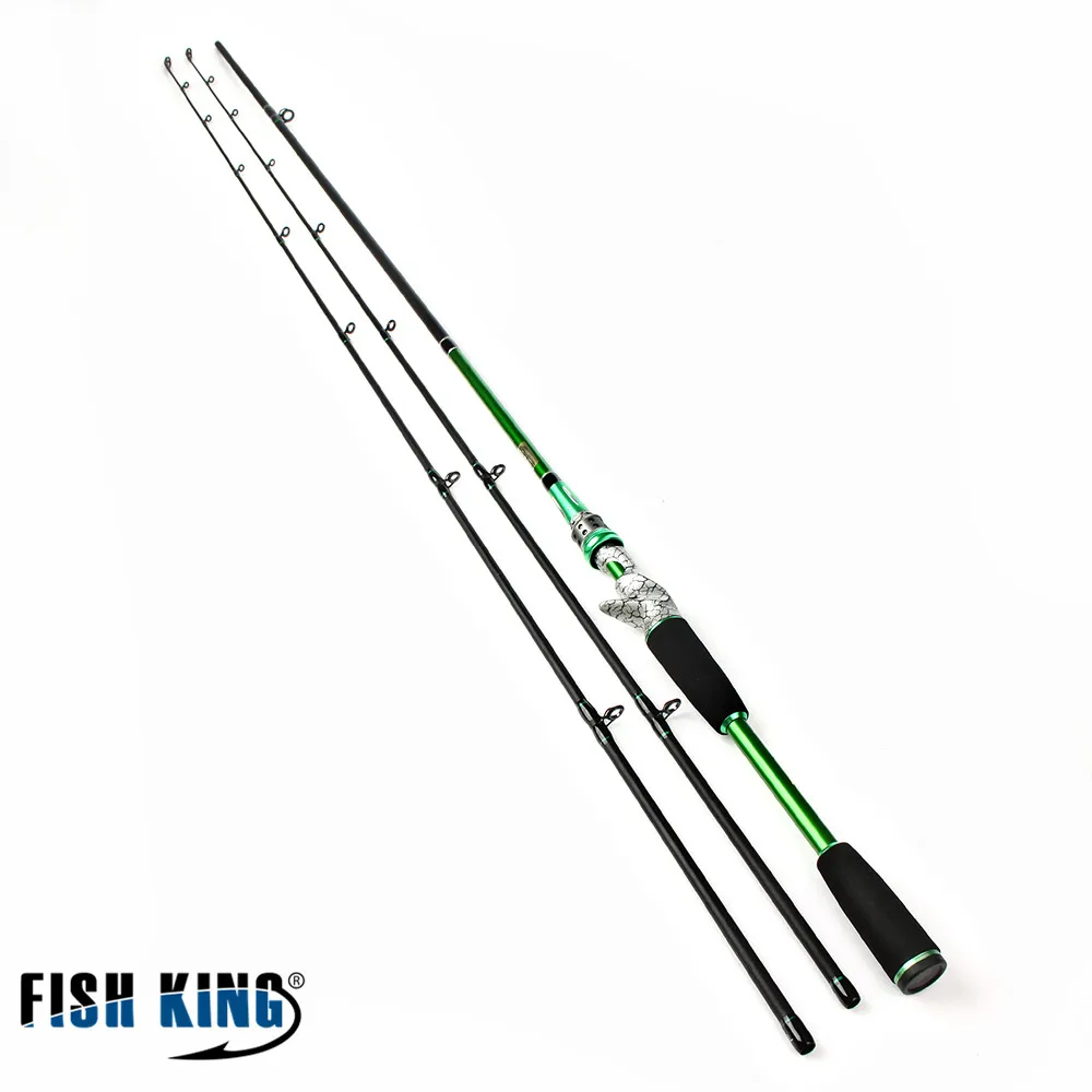 

FISH KING 99% Carbon Lure Fishing Rod 2.4m Hard 2 Section With One Baitcasting/Spinnering Rod Olta Vara De Pesca Acesorios shop