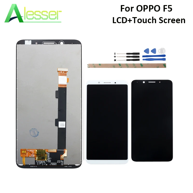 

Alesser For OPPO F5 LCD Display And Touch Screen Screen Digitizer Assembly Replacement For OPPO F5 6.0" With Tools And Adhesive