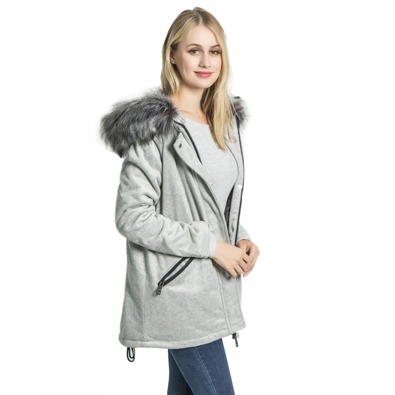 Autumn WInter Coats Women 2018 Women's Wool Coat Fashion Long Section Hooded Fur Collar Jacket Winter New Female Wool Jacket Coats