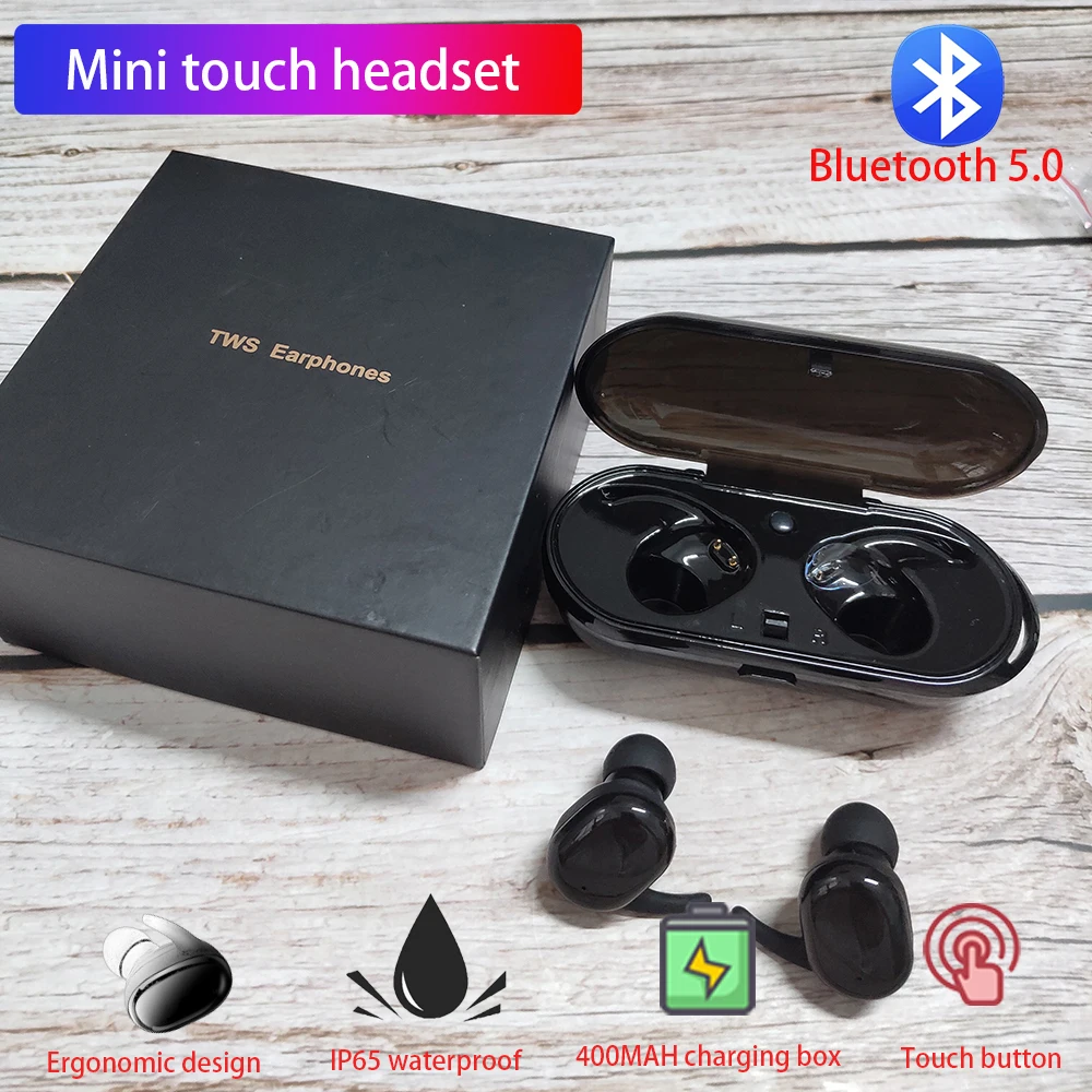 

TWS Wireless Earphones Wireless Bluetooth Earphone with Mic Handsfree Cordless Mini Earbuds For Xiaomi Elari Nanopods #20