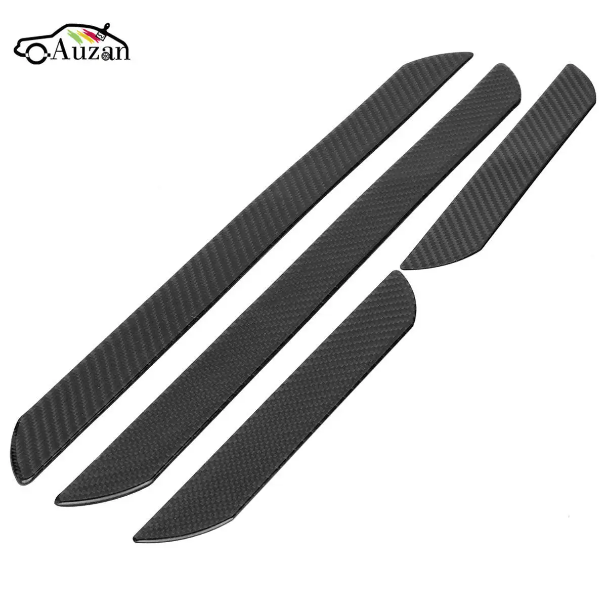

4 Pcs Carbon Fiber Car Scuff Plate Door Sill Cover Panel Step Protector Guard