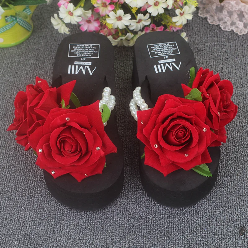 rose flip flops