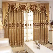 Curtains for Living Room Modern Valance Bedroom European Luxury Landing Window Screen Premium Thickening Chenille Embroidery