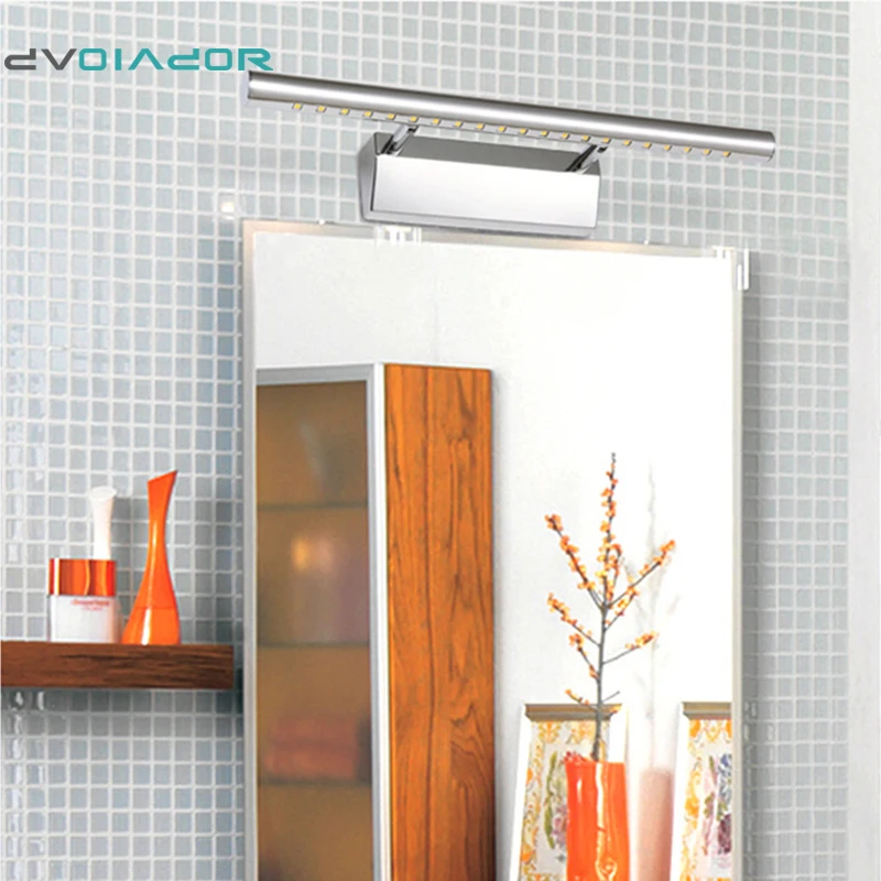 

DOLADOR LED Mirror Front Light 7W/5W/3W Waterproof Anti-fog Bathroom Wall Mounted Sconces Lamp Stainless Steel Fixture+Switch