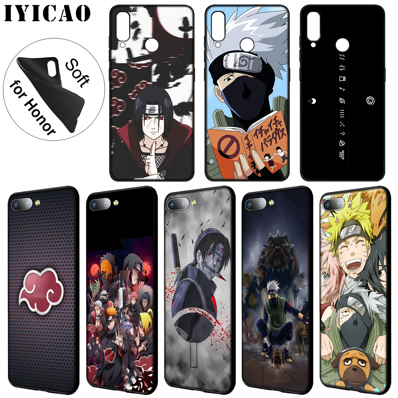 Мягкий силиконовый чехол IYICAO NARUTO Hatake Kakashi для Huawei Y9 Y7 Y6 Prime 2019 Honor 20 8C 8X 8 9 9X 10 Lite 7C 7X 7A
