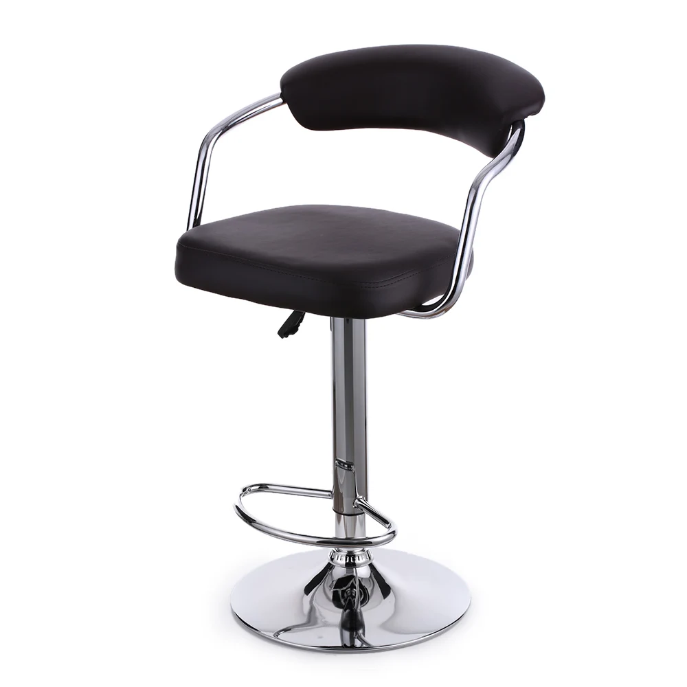 iKayaa US Stock Bar Stool Pneumatic Height Adjustable Swivel Bar Stools