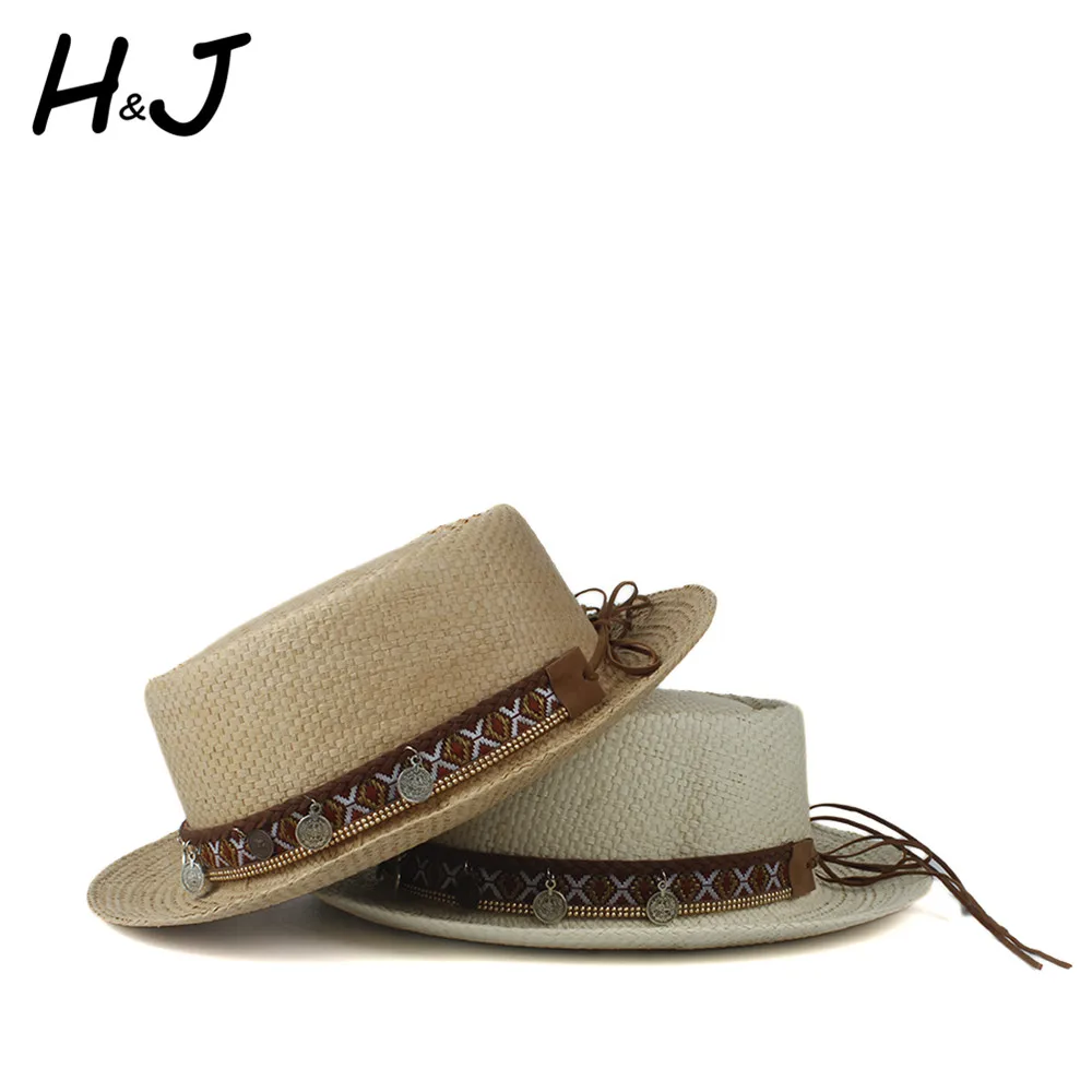 Шляпа соломенная для мужчин и женщин Панама от солнца пляжа размер 57-60 см |