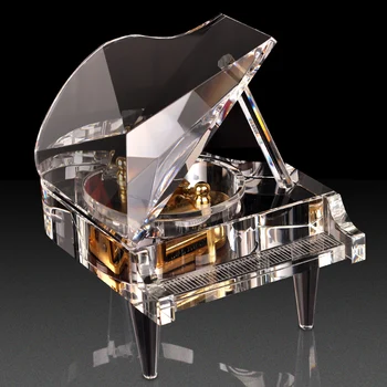 

Creative Crystal Piano Music Box Creative Birthday Gift Girlfriend Girl Sky City Music Boxes Home Decoration Fashion Music Boxes
