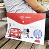 1PCs New British London Soldiers Bus Cartoon PVC Invoice Folder Pencil A4 Document File Bag E0056 ► Photo 1/3