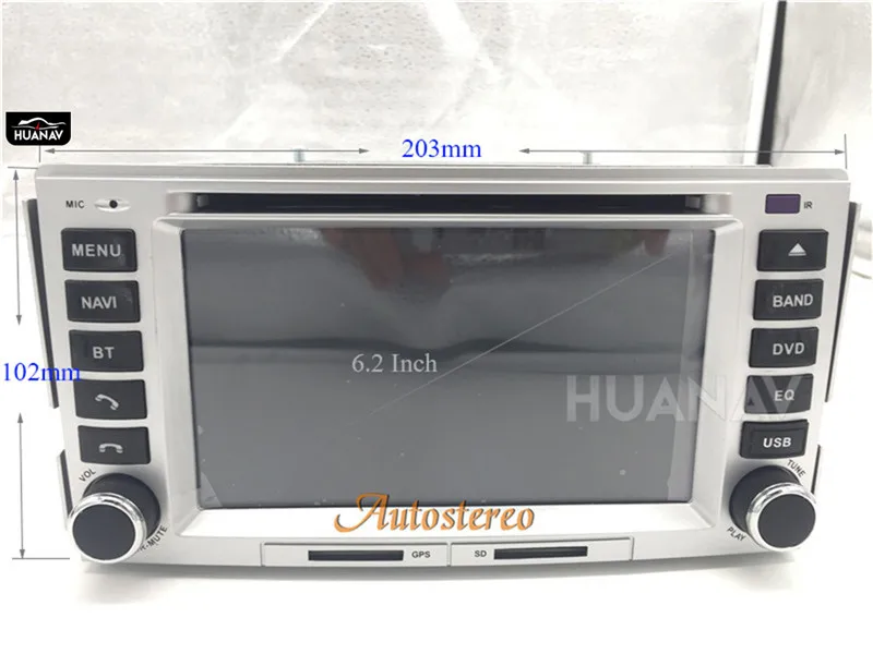 Best Car DVD Player GPS Navigation for Hyundai SANTA FE 2006-2012/ELANTRA 2000-2006 Android Mirror Link 6.2