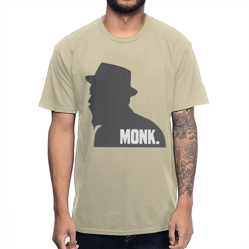 Классическая футболка с изображением пианиста Thelonious MONK Мужская великолепная из