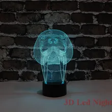 Новое поступление 3D Led Печать Ночной светильник 7 цветов сменный креативный морской собака ночной Светильник YJM-2839
