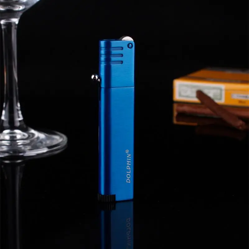 

Refillable Butane Jet Flame Lighter Grinding Wheel Flint Adjustable Floating Flame Lighter Randomly Color Smoking men's gifts