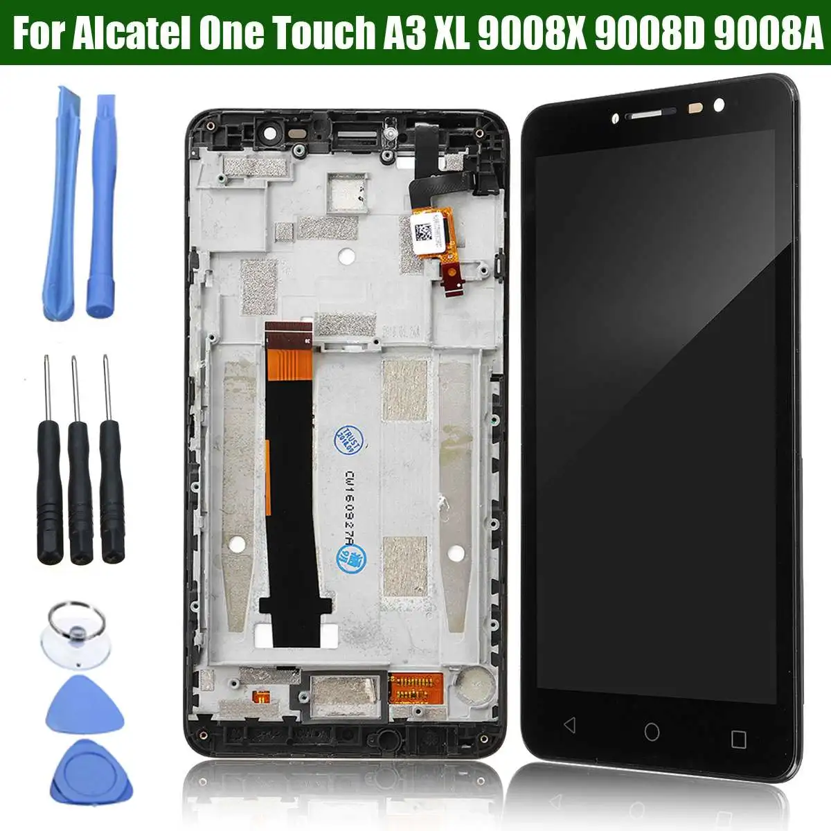 

LEORY For Alcatel One Touchs A3 XL 9008X 9008D 9008A Mobilephone Touchs Screen + LCD Display Assembly +Tools Replacement