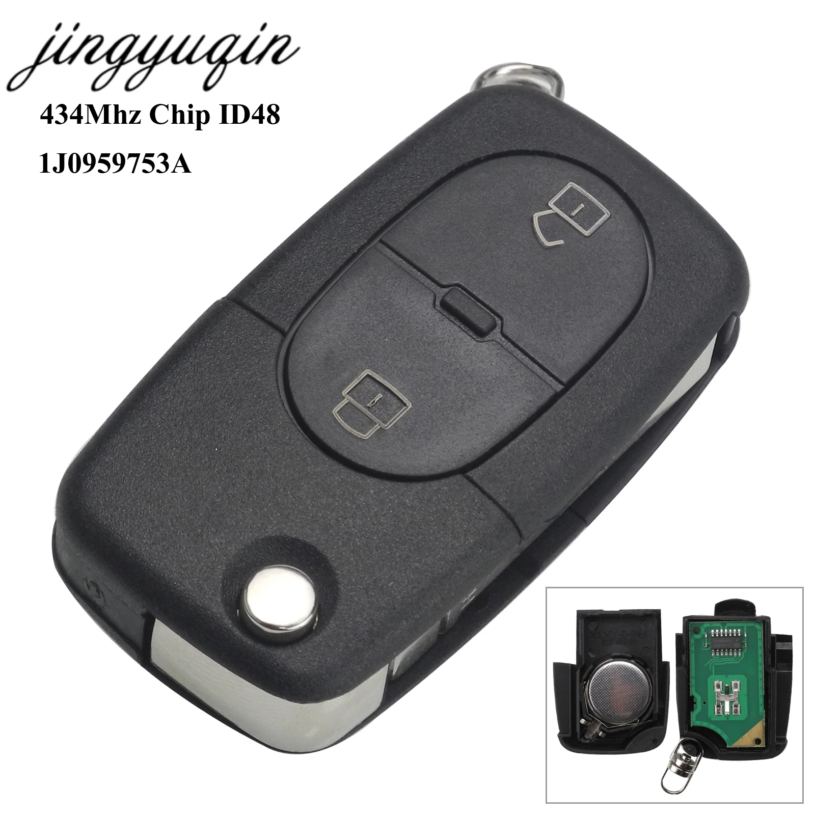 Jingyuqin 1ja車リモコンキー2ボタンスマート トランスミッタ433用vwフォルクスワーゲンパサートゴルフmk4 1j0 959 753 Car Key Aliexpress