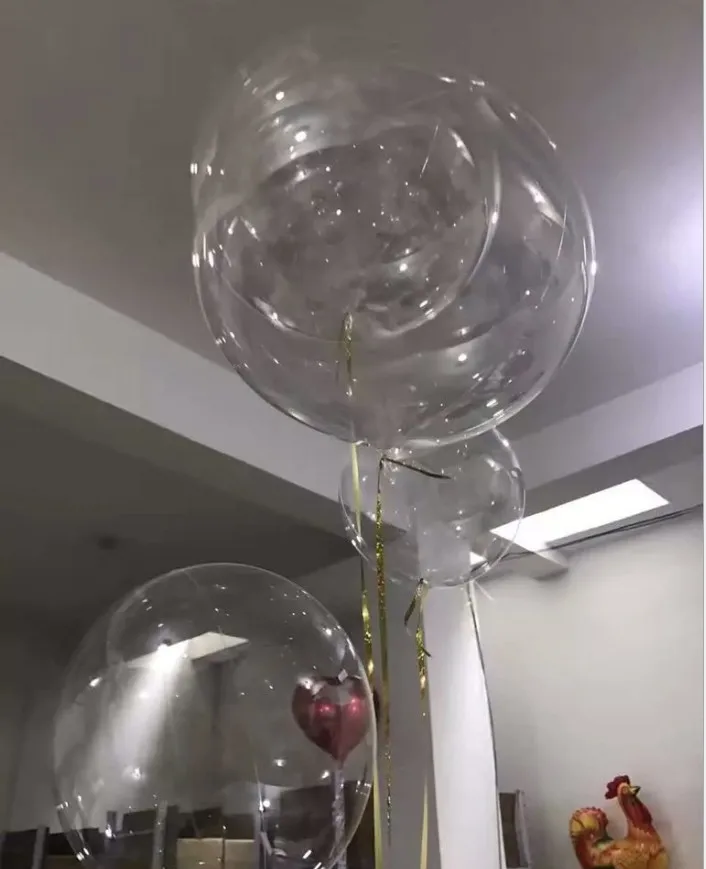10 шт./партия, 18 дюймов, прозрачный волнистый шар, воздушный шар для свадьбы, банкета, праздника, декоративный воздушный шар из фольги, воздушный шар bobo 5P 20P