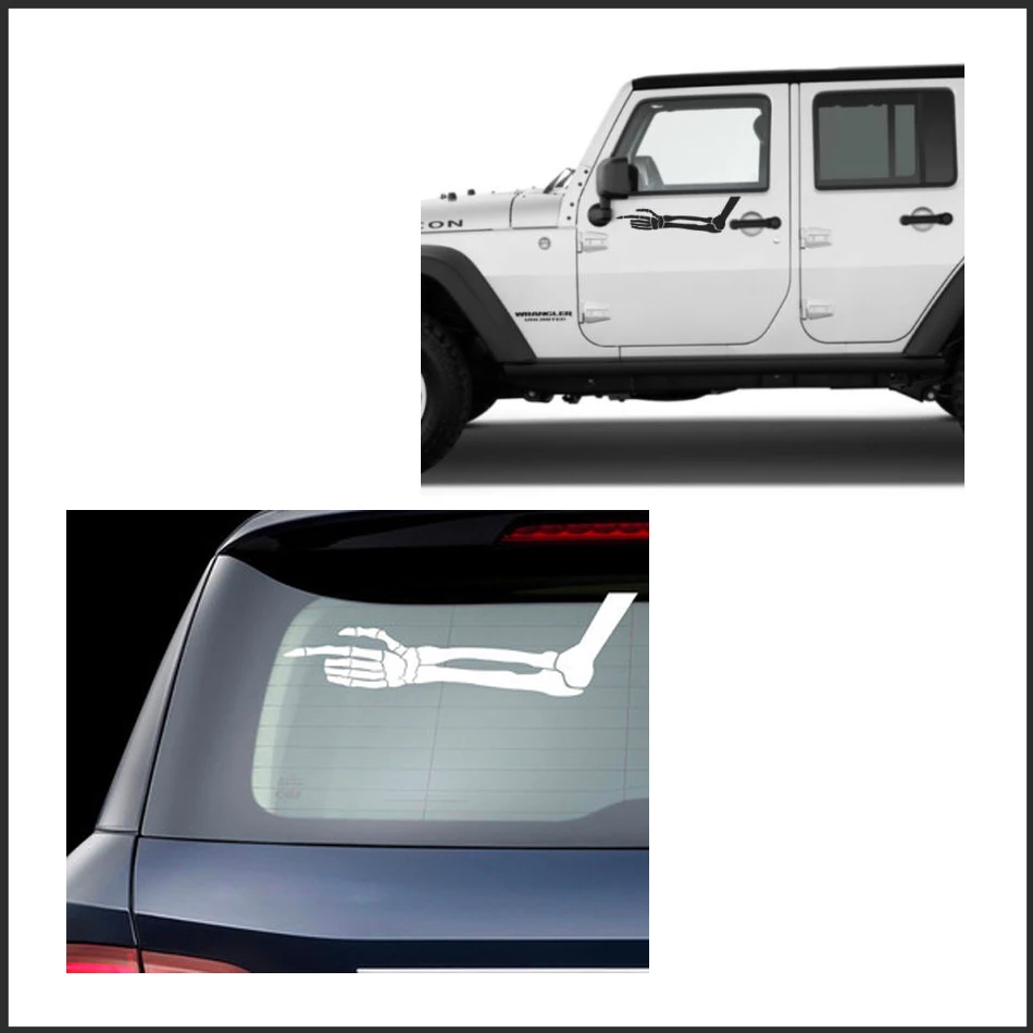 

free shipping 1PC skeleton arm from mad max for Hood Side Stripes rear window or car door badges detailing decals
