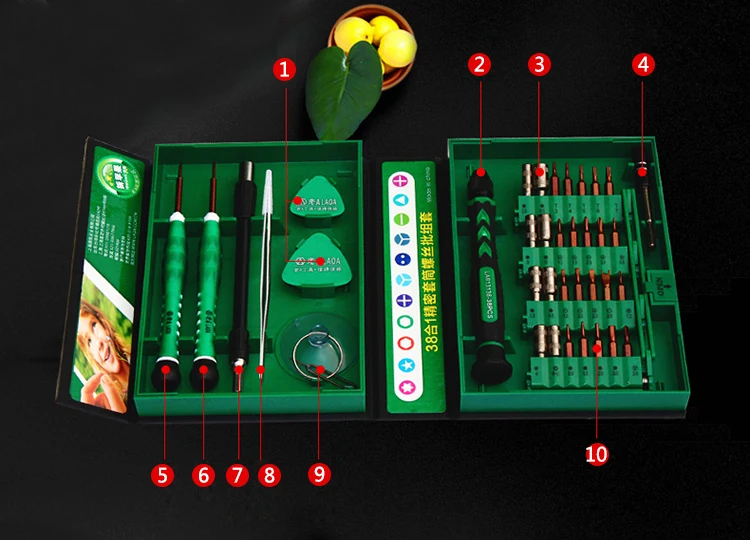 LAOA 38 в 1 Набор прецизионных отверток для ремонта ноутбука мобильного телефона набор инструментов прецизионные отвертки ручные инструменты