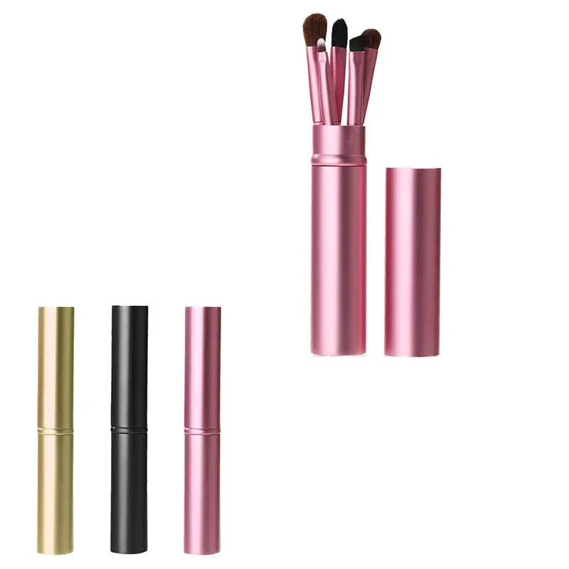 

5Pcs Eye Makeup Brushes Set Eyeshadow Eyebrow Lipbrush Eyeliner Powder Professional Cosmetic Brush Tool Kit With Round Tube